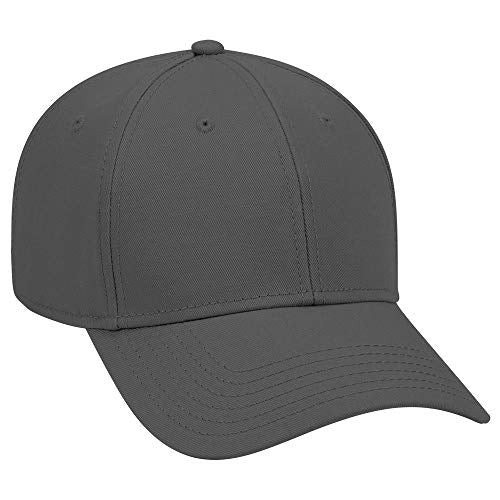 OTTO 6 Panel Low Profile Superior Cotton Twill Cap - color: Char. Gray