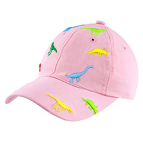 BAVST Boy Baseball Cap for Baby Toddler Girls Summer Cap Sun Protection Dinosaur Kids Trucker Hats for 1-3Years Old - color: Pink