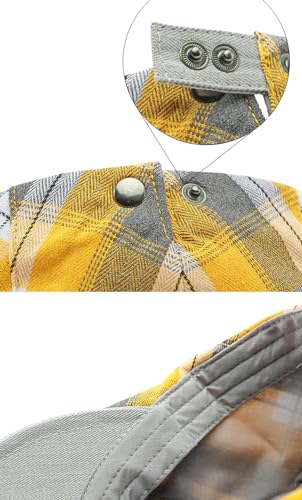 2 Pack Mens Newsboy Flat Cap Plaid Ivy Gatsby Cabbie Driving Golf Hat Beret - color: 2 Pcs Set G