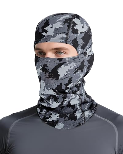 AOPREL Balaclava Ski Mask for Men Winter Face Mask Breathable & Thermal Winter Balaclava Women for Cold Weather Outdoor - color: Woodland Camo