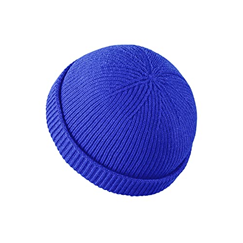 Croogo Brimless Hat Beanie Docker Cap Rolled Cuff Worker Sailor Skullcap - color: Ct47-royal Blue