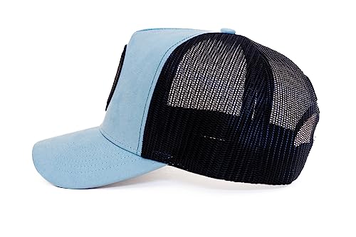 Urban Effort Trucker Hat for Men & Women, Mesh Back Baseball Cap, 5 Panel - color: Baby Blue, style: Mesh Back