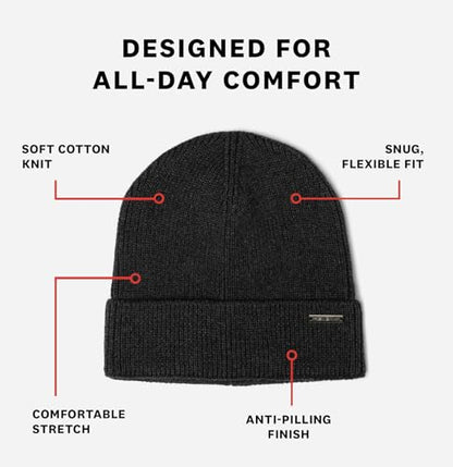 Revony 100% Cotton Men’s Skull Beanie – Soft, Structured, Everyday Comfort - color: Charcoal