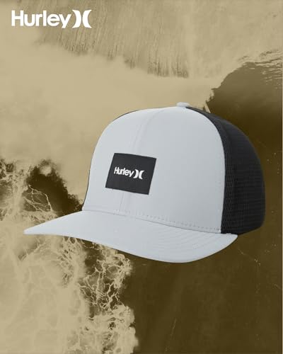 Hurley Mens Trucker Hat Fairway Mesh Trucker Hat, Quick Dry Snapback - color: Wolf Grey