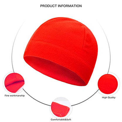 Wild Tribe Synthetic Microfleece Tactical Polartec Watch Cap Fleece Youth Mens Winter Warming Hat Military Skull Cap Beanie - color: Red