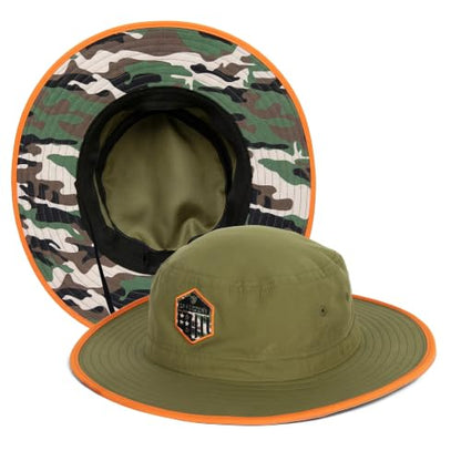Soul of Adventure Bucket Hat | UV 50+ for Adults | Sun Protection with Adjustable Fit, Moisture-Wicking Fabric - color: Basic Military Camo