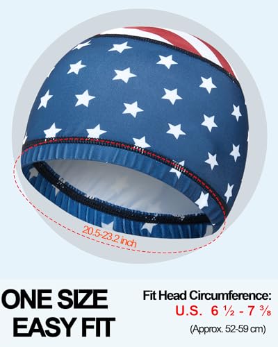 Cooling Skull Caps Helmet Liner Hard Hat Sweat Liner Motorcycle Cycling Cap - color: 4pcs Flag Style