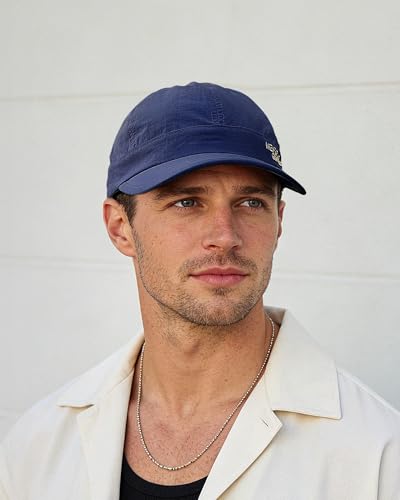 Clakllie Quick Dry Short Brim Cap for Men Lightweight 6 Panel Baseball Cap Golf Dad Hats Women's Running Trucker Hat - color: Cdus-bssq2505-navy Blue