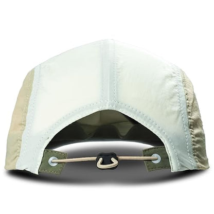 Timberland Mens Split Brim Foldable Camp Hat, Adjustable Panel Hat, Lightweight - color: Antique White Multi (Dark Green)