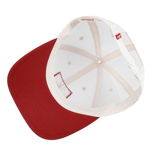 Levi's Men's Classic Style Logo Trucker Hat - Adjustable Lightweight - color: Red