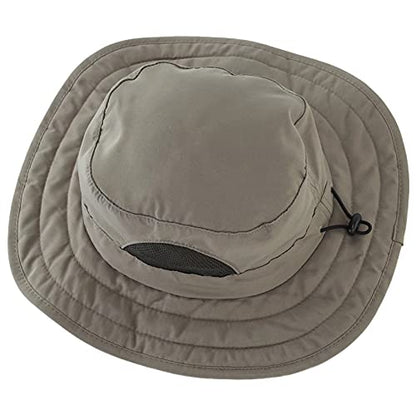 Connectyle Kids Sun Hat for Boys Girls Wide Brim Bucket Hat UPF 50+ Sun Protection Hat Breathable Summer Beach Hat - color: Army Green