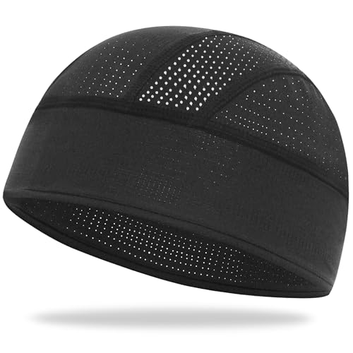 Cooling Skull Cap Breathable Mesh Helmet Liner Motorcycle Cycling - color: 1-black