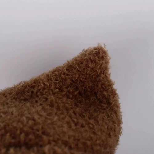 Knitted Beanie Hat Cute Rabbit Long Ears Fun Caps Fluffy Winter Warm Knitted Rabbit Hats Outdoor Slotty Cap - color: Khakir