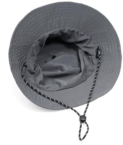 Unisex Waterproof Foldable Bucket Hat Packable Sun Cap for Hiking - color: Dark Gray