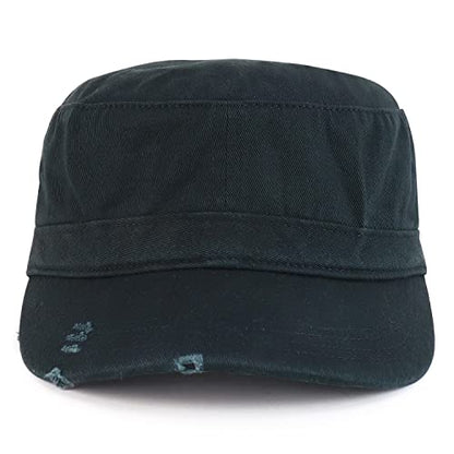Armycrew Vintage Distressed Frayed Cotton Twill Army Style Military Hat