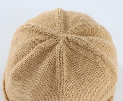 Home Prefer Mens Winter Hat Knit Earflap Hat Stocking Caps with Ears Beanie Hat - color: Khaki