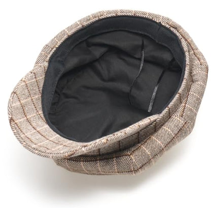 Newsboy Caps for Women Classic Beret Hats Autumn Winter Cap - color: E-beige