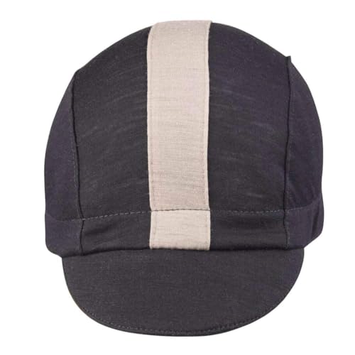 Walz Caps Merino Wool 3-Panel Cycling Cap - color: Black/Gray, size: Large-X-Large