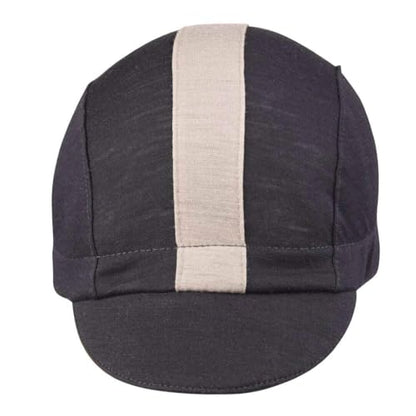 Walz Caps Merino Wool 3-Panel Cycling Cap - color: Black/Gray, size: Large-X-Large