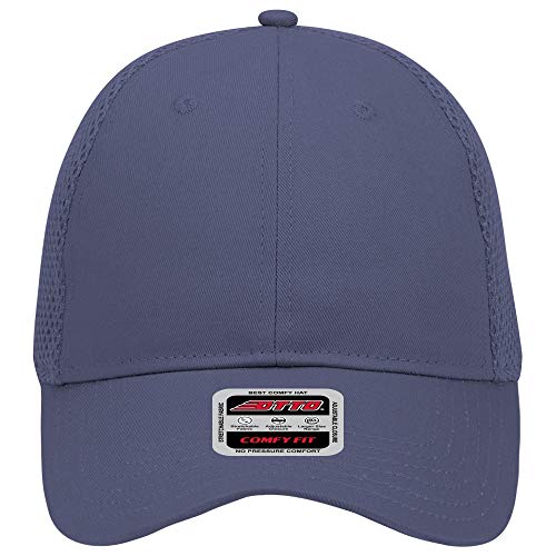 OTTO Cotton Twill w/Polyester 6 Panel Low Profile Air Mesh Baseball Cap - color: Navy