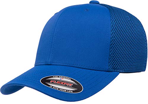 Flexfit Unisex Mesh Fitted 2-Tone Trucker Hat, One Size - color: Royal, size: Small-Medium