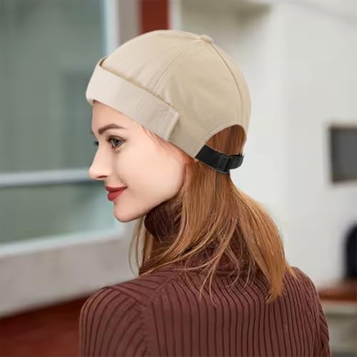 Brimless Hats Quick Drying Docker Caps Beanie Unisex - color: Khaki