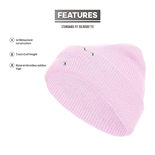 adidas Women's Script Fold Beanie - color: Orchid Fusion Purple/White, size: One Size