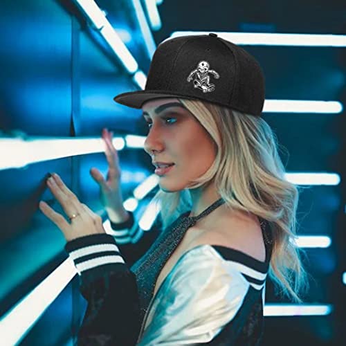 Skateboard Hat Snapback Hats for Men Flat Bill Hats for Boy Adjustable Baseball Cap for Teens Hip Hop Sports - color: Aliens Skateboard