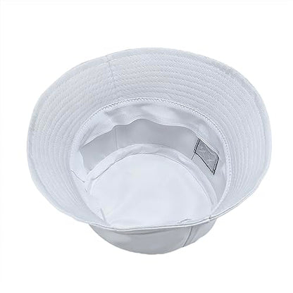 Bucket Hat Unisex Simple Caps Hip Hop Gorros Men Women Cap Beach Fishing Sunhat - color: White