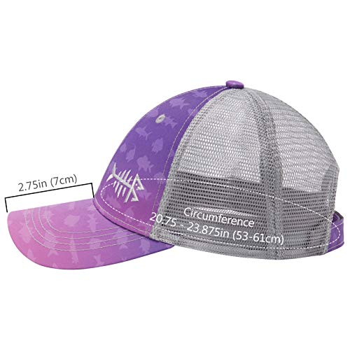 BASSDASH Altimate Fishing Hat Mesh Back for Men Women Adjustable Baseball Trucker Cap - color: Gradient Purple