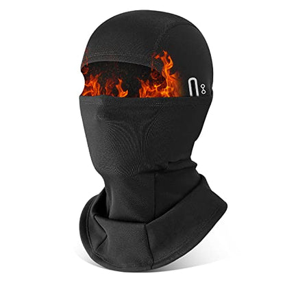 KGC Winter Balaclava for Men Women, Thermal Ski Mask Cold Weather Face Mask - color: Black