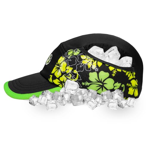 Headsweats Performance Ice Hat - color: Black/Neon Floral