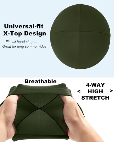 Cooling Skull Cap Cycling Motorcycle Hard Hat Helmet Liner Men - color: 4pcs (2pcs Army Green+2pcs Black)
