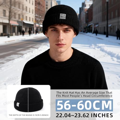 Soft Beanie Hat for Women Men Winter Knit Hat Roll-up Cuffed Harbour Hat Skull Cap Warm Swag Fisherman Ski Caps - color: Mg-zzm2590-orange