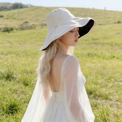 Sun Hats for Women Reversible Foldable Bucket Hat Outdoor UV Protection Hat