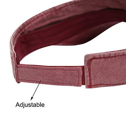 Sport Sun Visor Hats Cotton Ball Caps Empty Top Baseball Sun Cap for Men Women - color: Wine Red