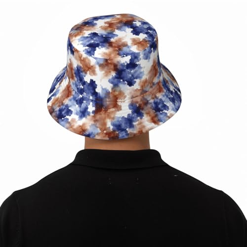 Bucket Hat Unisex for Men Women Cute Funny Fashion Fishing Hat Trippy Art Casual Fisherman Cap - color: Abstract Watercolor