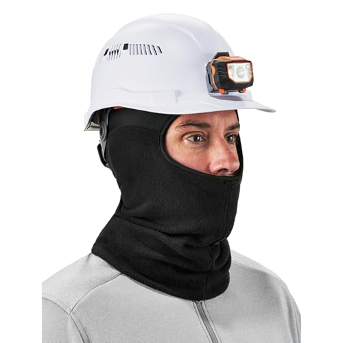 Balaclava with Spandex Top, Comfortable Wear Under Helmet, Winter Face Mask, Ergodyne N-Ferno 6822,Black - size: One Size (Pack of 2)