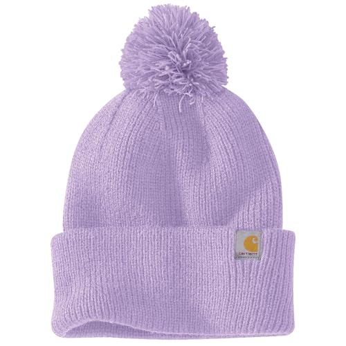 Carhartt Women's Knit Pom-Pom Cuffed Beanie - color: Violet Haze