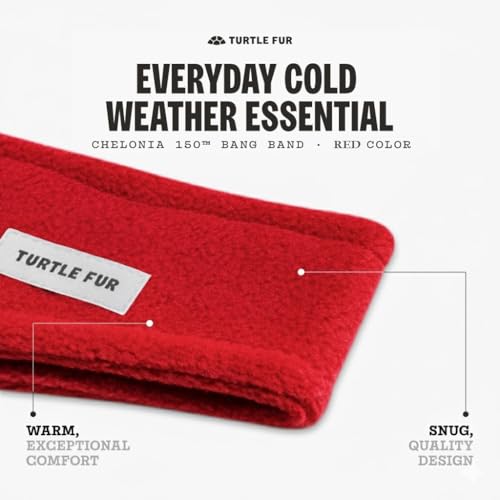 Turtle Fur Bang Band - Warm Headbands for Men and Women - color: Red