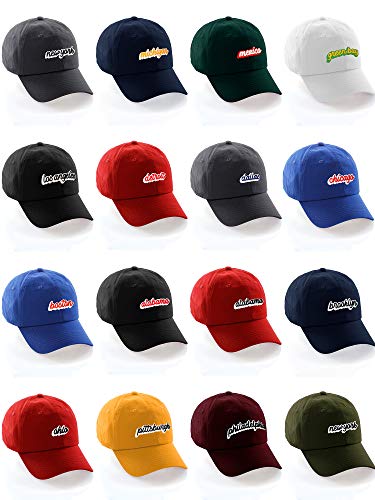 Classic Unstructured USA Cities Baseball Dad Hat 3D Raised PVC Letters Cap - color: Boston Hunter - White Red