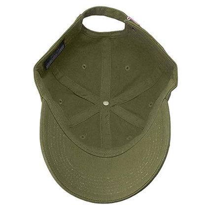 Falari Classic Baseball Cap Dad Hat 100% Cotton Soft Adjustable Size - color: Army Green