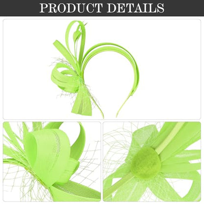Fascinators Hats for Women, Fascinator Headband Tea Party Hat - color: Grass Green