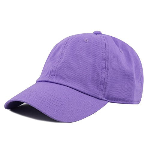 Cotton Baseball Cap Dad Hat – Washed Low Profile Adjustable Hat for Men Women Casual Outdoor Running Golf - color: Lavender