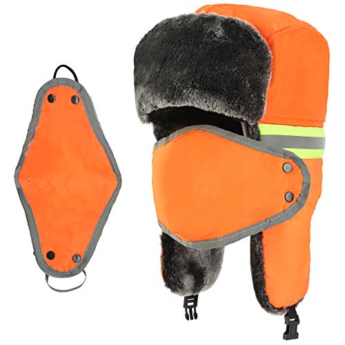 Winter Trapper Hats Ushanka Russian- Men Women Trooper Ear Flaps Hunting Face Masks Ski Snow Cold Weather - color: Yellow