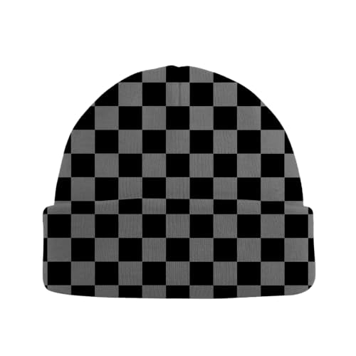 Beanie Knit Hat Winter Unisex Cuffed Beanies Skull Cap Warm Double Layer Thick Acrylic Cute for Girls Women Men - color: Black