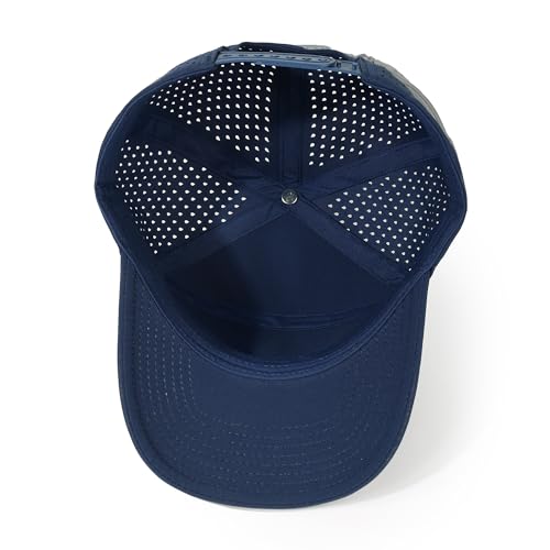 HH HOFNEN Quick Dry Baseball Cap Snapback Golf Trucker Hat for Man Women - color: 1-navy