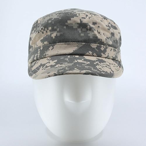 The Vintage Year Heavy Stitch Washed Cotton Cadet Hat Military Army Cap - color: Army Digital Camo, size: One Size