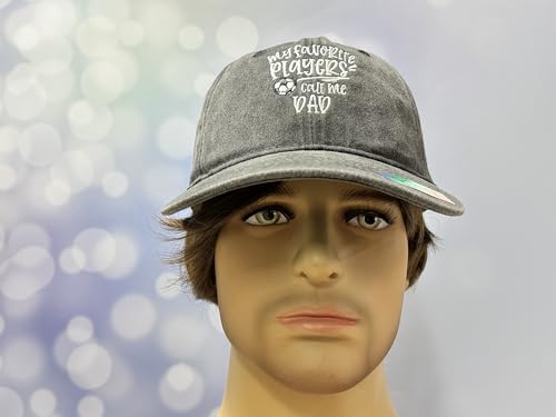 Adjustable Embroidery Hat for Men Women, Gift Baseball Cap for Adult - color: Soccer Dad (Washed Black)