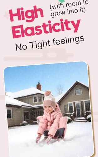 Monimo Girls Winter Hat Knitted Earflaps Girls Beanie Thicken Fleece Lining Kids Winter Hat - color: Pink O, size: 1-3T